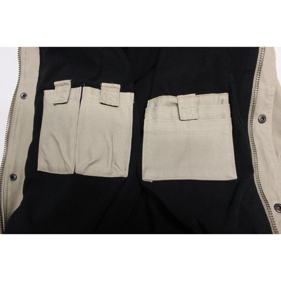 Duluth Trading men's duck canvas fleece lined long chore utility coat M - Picture 8 of 16